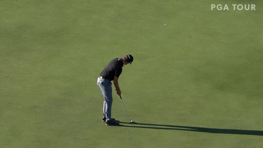 Patrick Cantlay sinks clutch birdie putt at The American Express