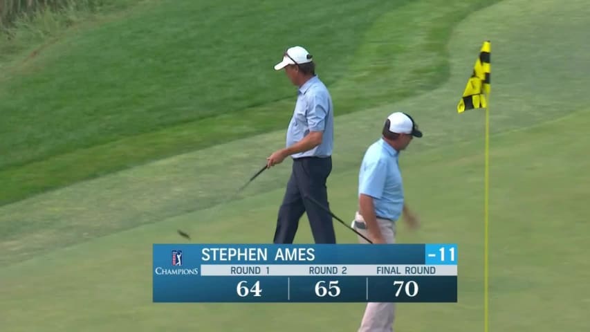 Stephen Ames chips it tight to set up birdie at Shaw Charity