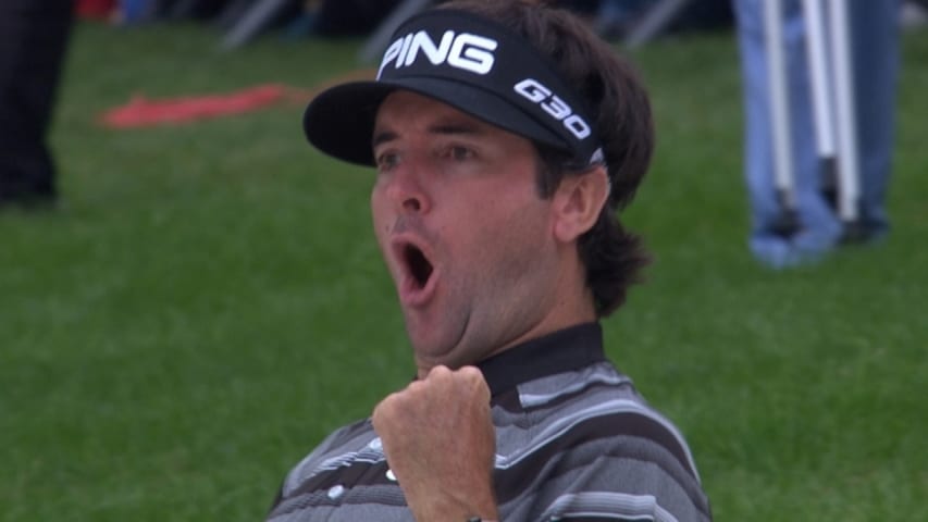 Bubba Watson's hole out for eagle at HSBC is the No. 1 shot of 2014