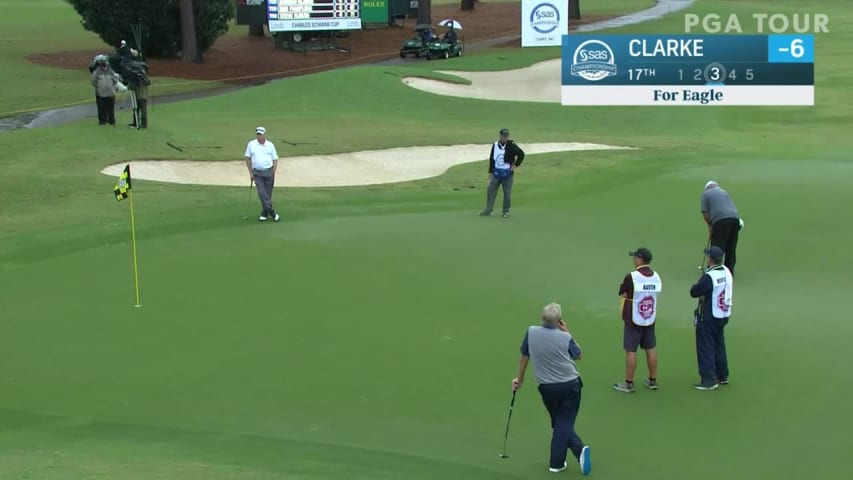 Darren Clarke birdies No. 17 at SAS Championship