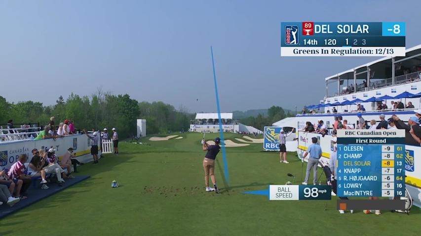 Cristobal Del Solar throws dart at the rink for another birdie at RBC Canadian