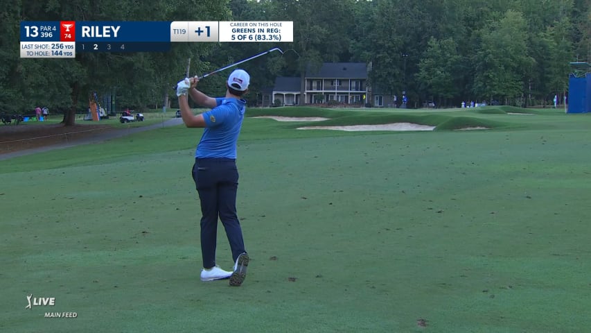 Davis Riley sticks 144-yard approach in tight at Wyndham