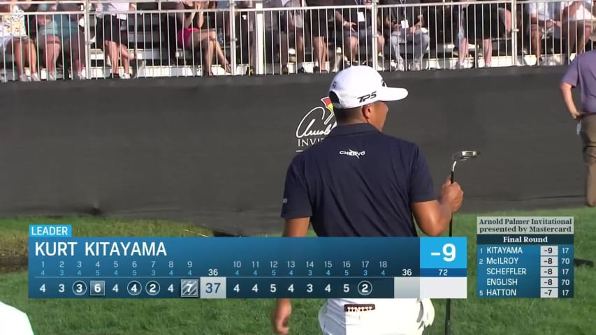 Kurt Kitayama dials in tee shot and birdies 71st hole at Arnold Palmer