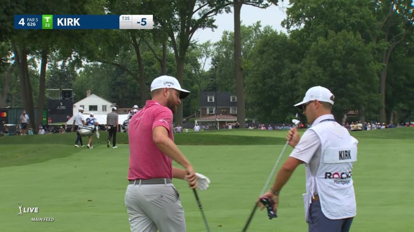 Chris Kirk makes birdie on No. 4 at Rocket Mortgage