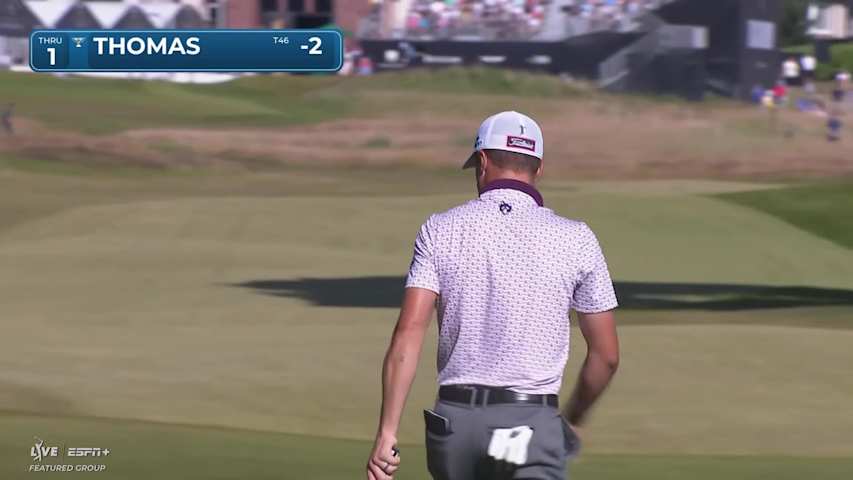 Justin Thomas makes birdie on No. 1 at Genesis Scottish Open
