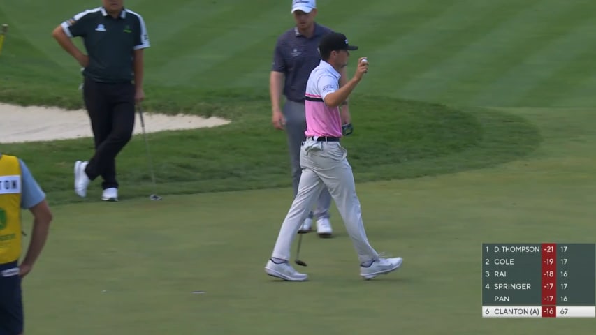 Luke Clanton ends round with birdie at John Deere