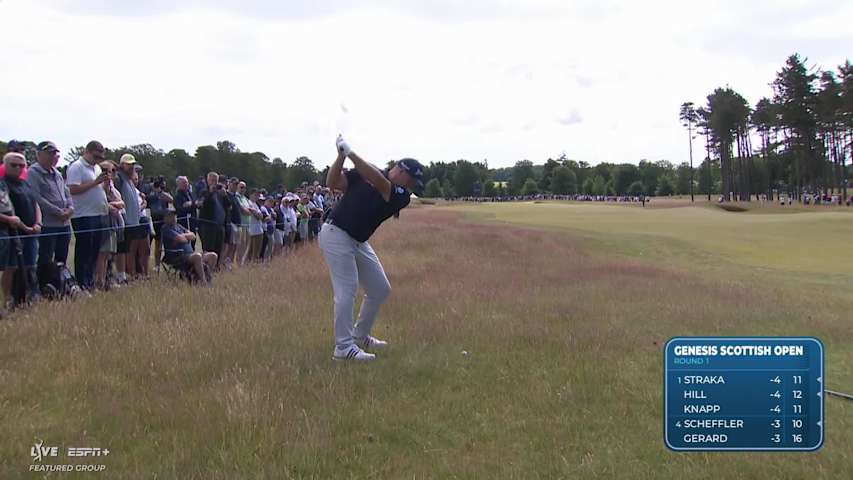 Sepp Straka makes birdie on No. 3 at Genesis Scottish Open