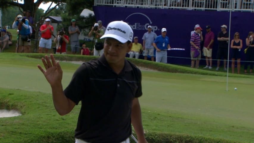 Fabian Gomez’s bunker blast leads to birdie at FedEx St. Jude