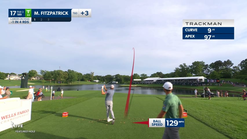 Matt Fitzpatrick sticks tee shot to set up birdie at Wells Fargo