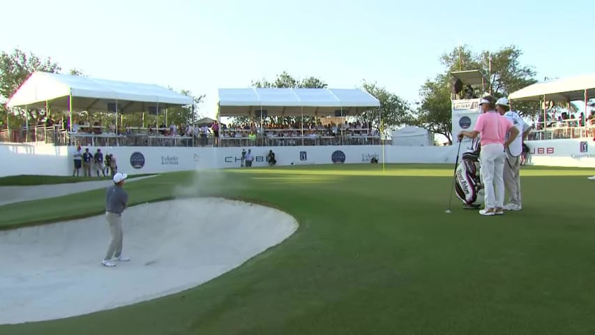 Jerry Kelly makes birdie on No. 18 at Chubb Classic