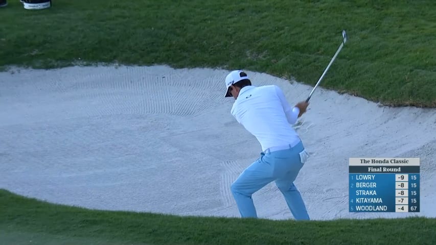 Dylan Frittelli holes bunker shot for eagle at Honda