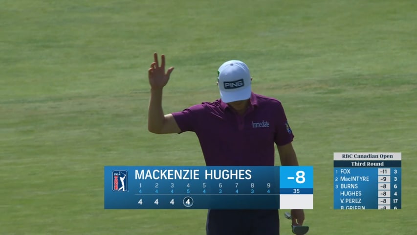 Mackenzie Hughes rolls in 87-footer for birdie at RBC Canadian
