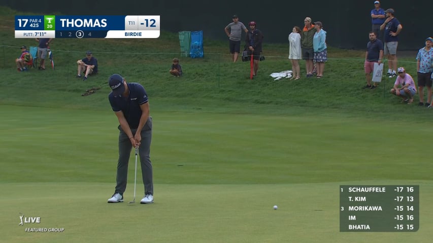 Justin Thomas cards birdie at Travelers