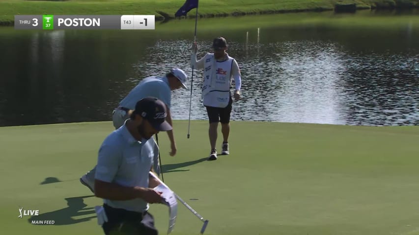 J.T. Poston makes birdie on No. 3 at FedEx St. Jude