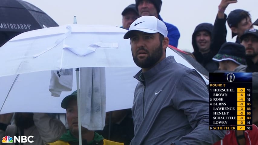 Scottie Scheffler nearly aces 238-yard No. 17 at The Open