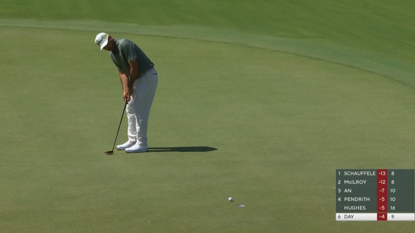 Jason Day jars 14-footer for birdie at Wells Fargo