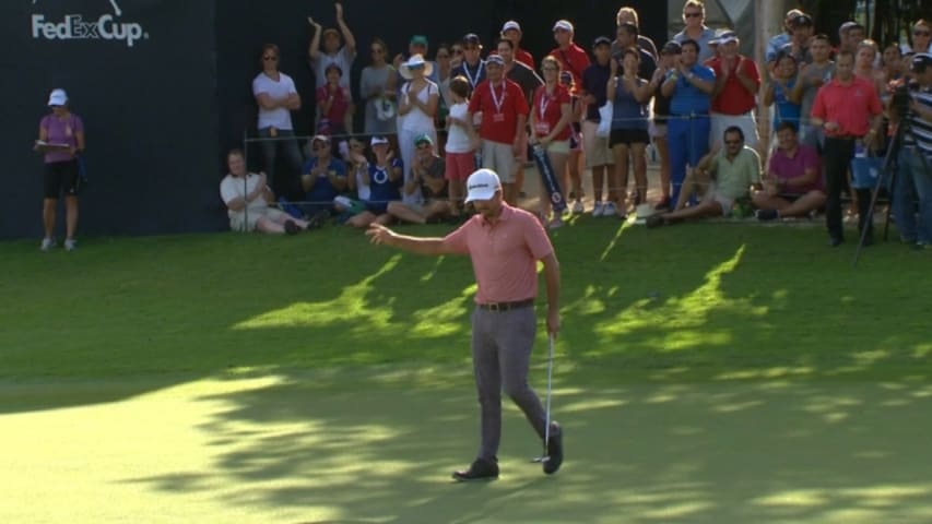 Oscar Fraustro’s par-saving putt on No. 18 at OHL Classic