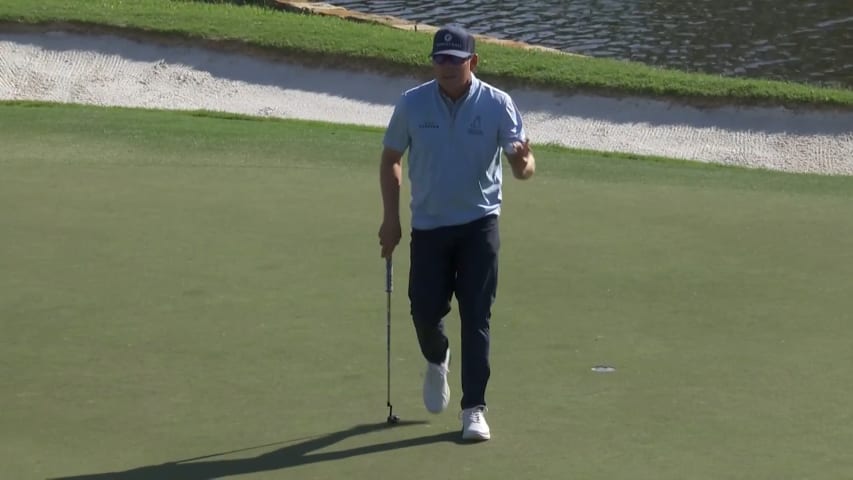 Justin Leonard sticks tee shot to within 5 feet at Invited Classic