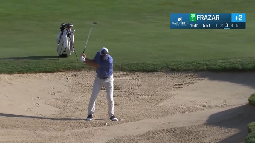 Harrison Frazar holes out from bunker for eagle at Sanford International