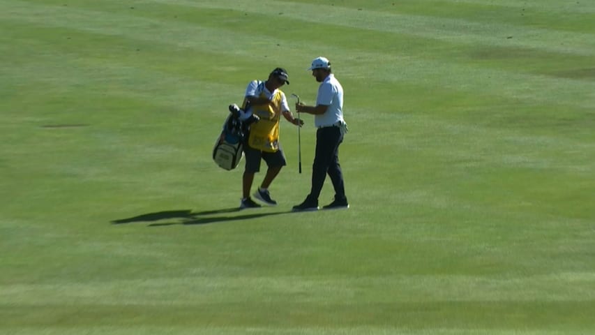 Nelson Ledesma's hole-out chip shot at Utah Championship