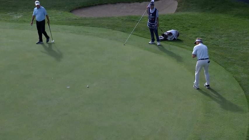 Bernhard Langer holes birdie putt at Sanford International