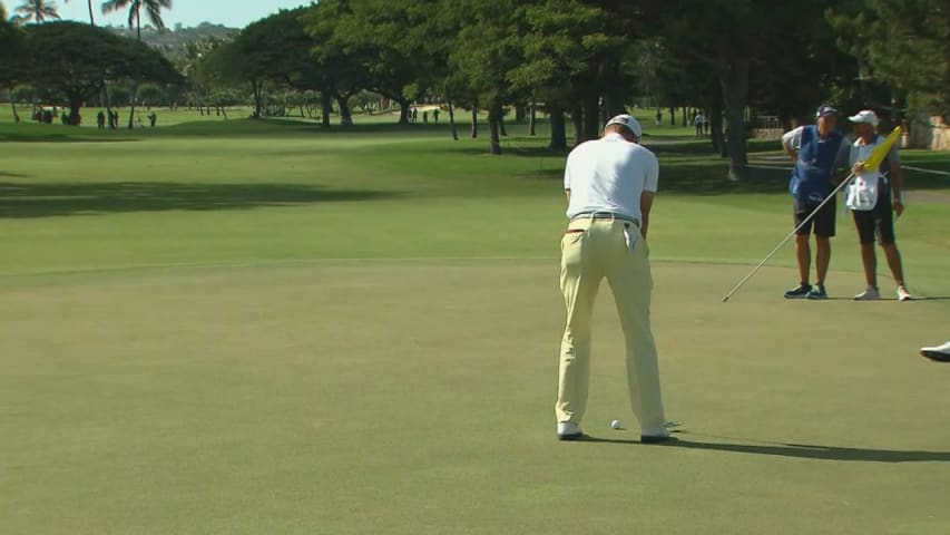 Justin Thomas buries lengthy birdie putt at Sony Open
