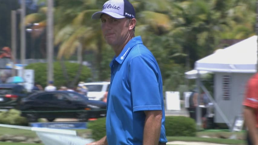 Bill Lunde rolls it in from 22 feet for birdie at Puerto Rico