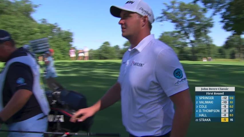 Sepp Straka makes birdie on No. 17 at John Deere