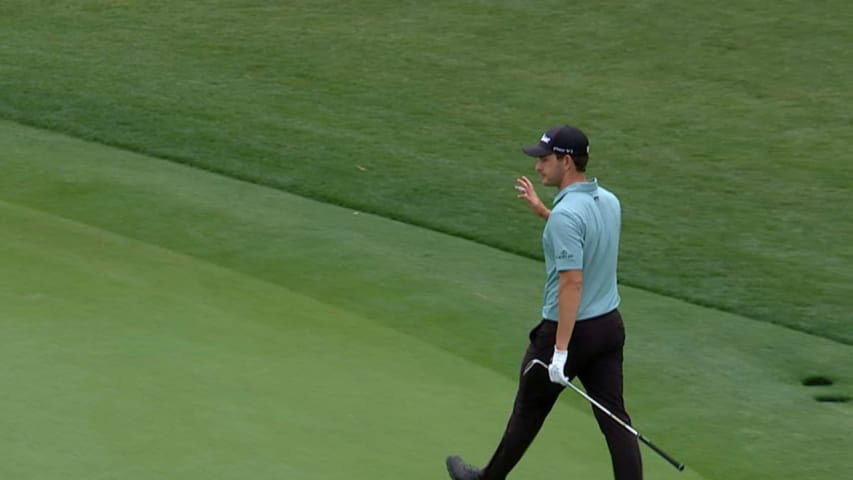 Patrick Cantlay's hole-out chip shot on No. 16 at RBC Heritage