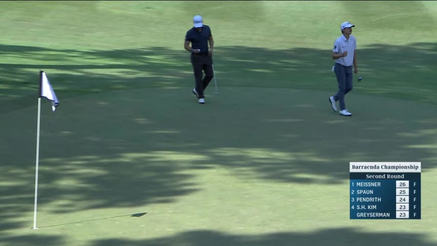 Carson Young sinks a 44-foot birdie putt at Barracuda