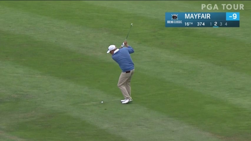 Billy Mayfair spins approach to set up birdie at Boeing Classic