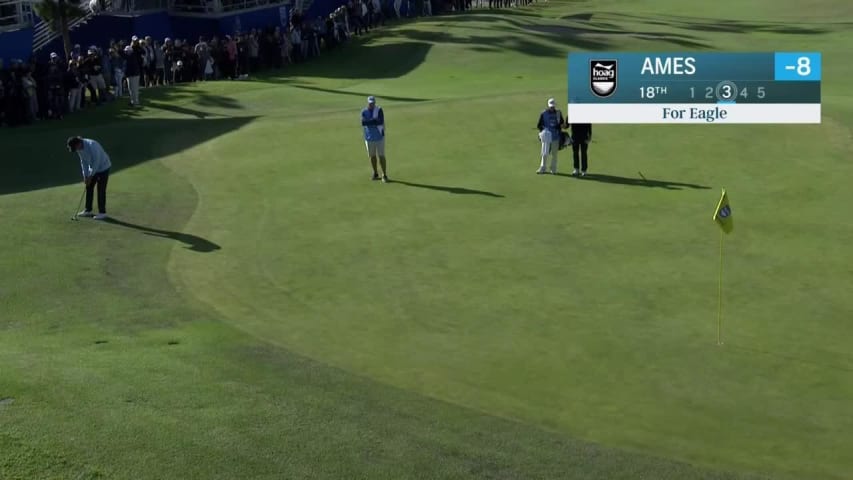 Stephen Ames gets up-and-down for birdie at Hoag Classic