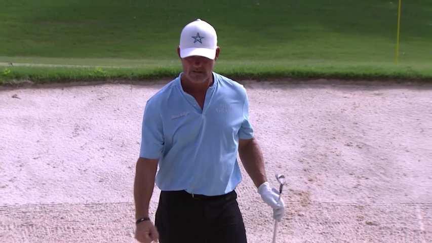Alex Cejka makes birdie on No. 16 at Regions Tradition