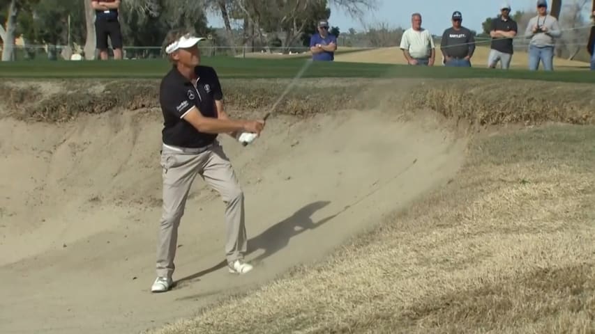 Bernhard Langer's bunker play leads to birdie at Cologuard