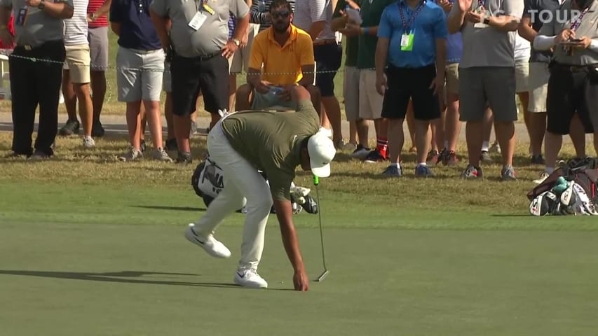 Tony Finau birdies No. 18 in Round 4 at Vivint Houston Open