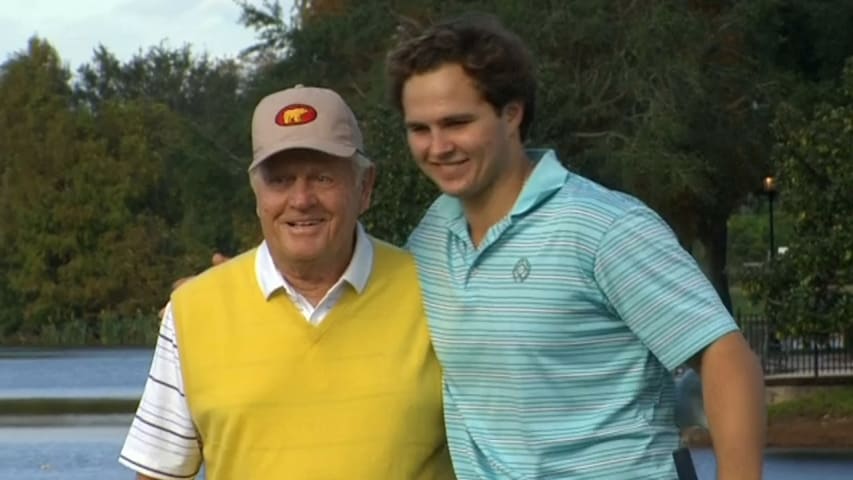 Jack Nicklaus' finishing birdie putt at PNC Father Son