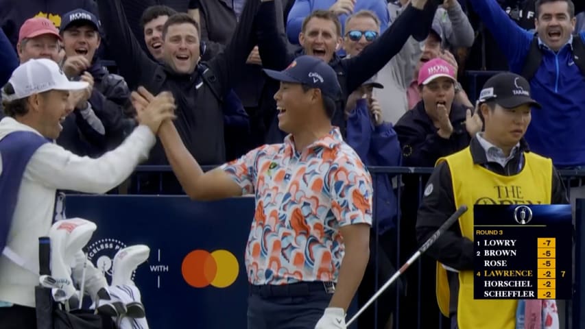 Si Woo Kim makes a hole-in-one on No. 17 at The Open