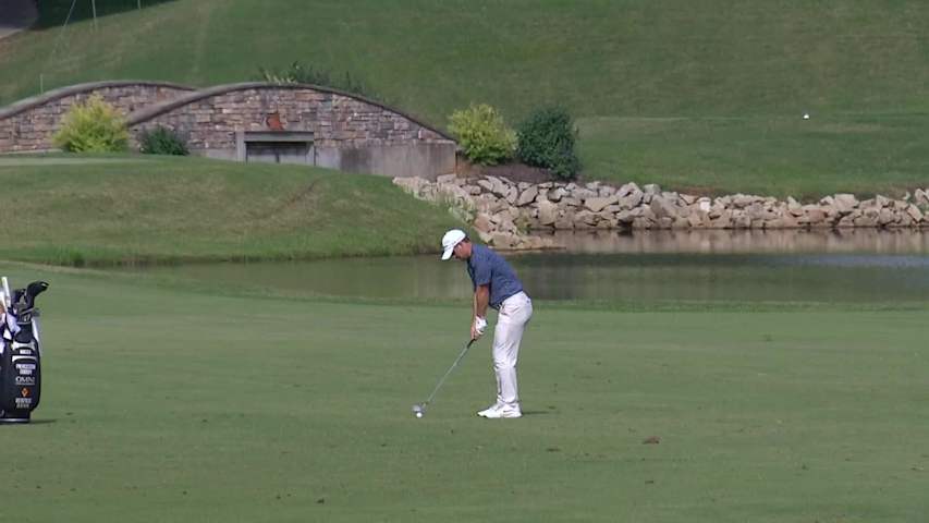 Pierceson Coody makes birdie on No. 18 at BMW Charity Pro-Am