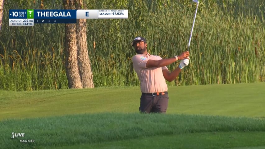 Sahith Theegala sinks 23-foot birdie putt at 3M Open