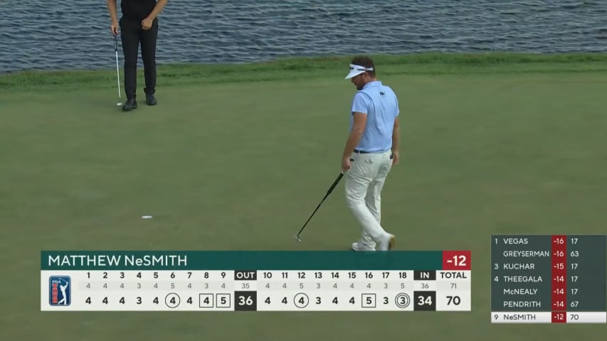 Matt NeSmith closes with a 25-foot eagle putt at 3M Open