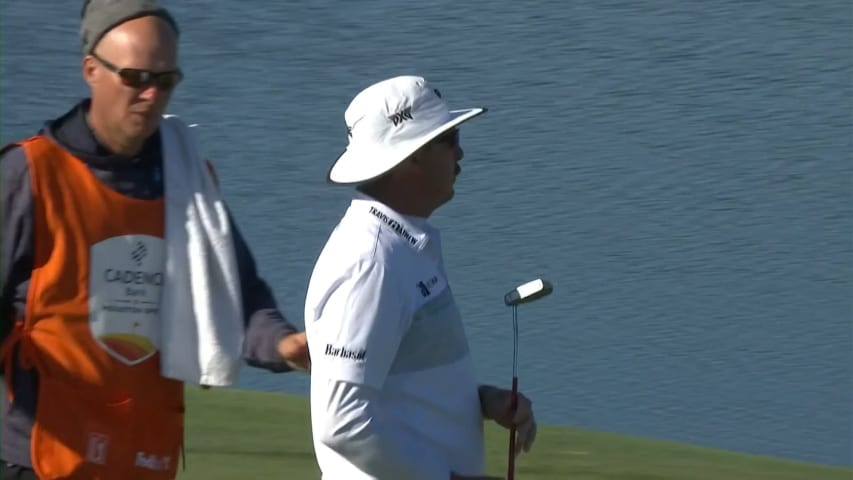 Joel Dahmen coverts birdie putt at Cadence Bank