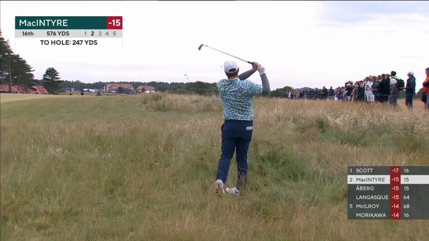 Robert MacIntyre hits immaculate approach to setup eagle  at Genesis Scottish Open