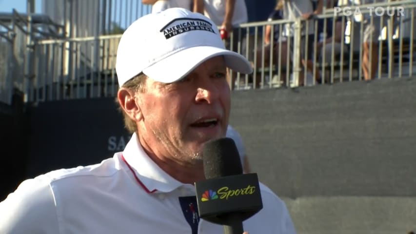 Steve Stricker’s emotional interview after winning Sanford International