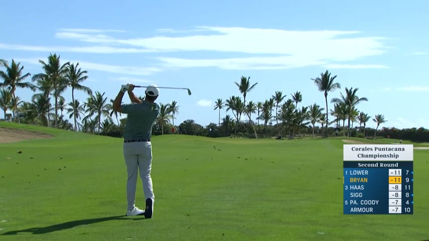 Wesley Bryan hits it tight to set up birdie at Corales Puntacana