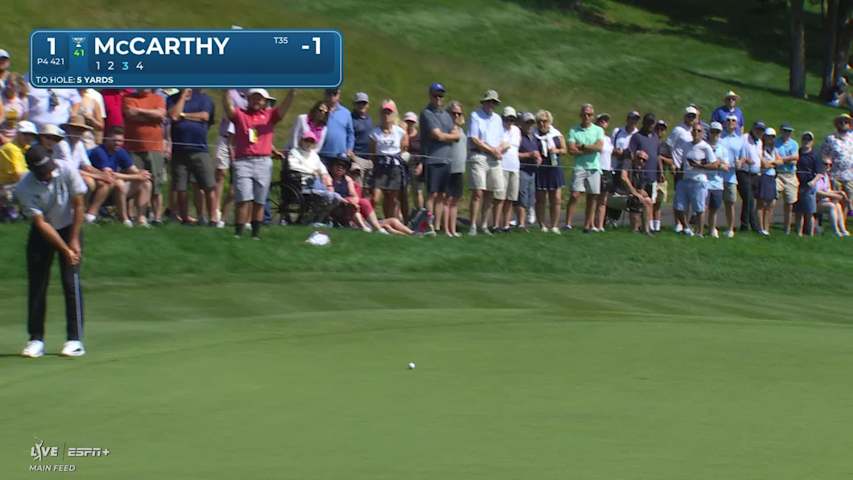 Denny McCarthy makes birdie on No. 1 at Travelers