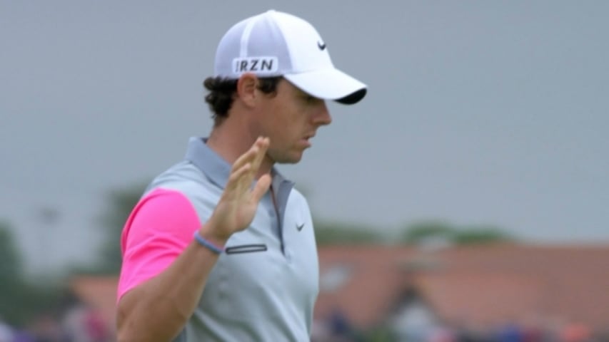 Rory McIlroy opens with a birdie at The Open in Round 4