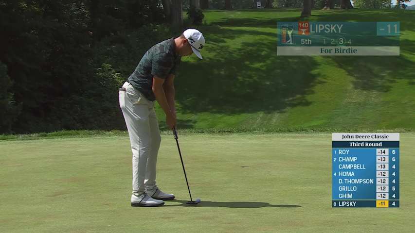David Lipsky drips in birdie putt to stay in the mix at John Deere
