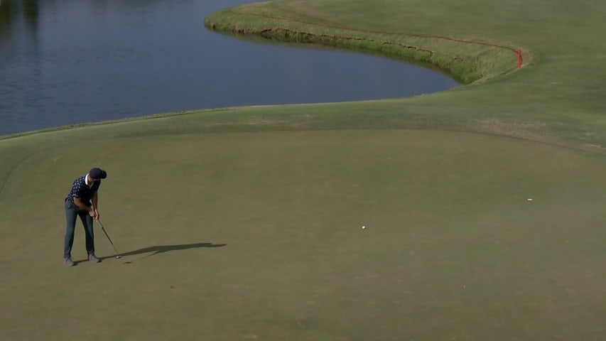 Morgan Hoffmann buries long birdie putt at Simmons Bank Open