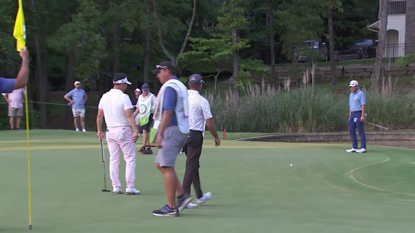 Jerry Kelly makes birdie on No. 13 at Regions Tradition