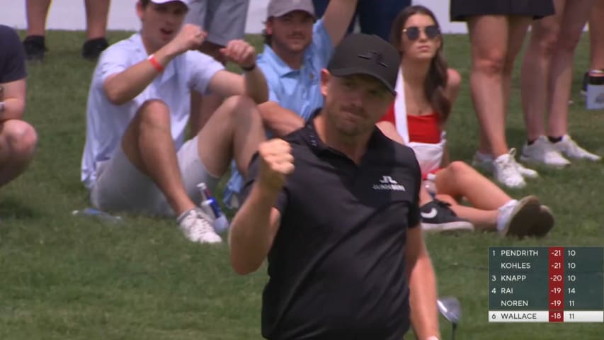 Matt Wallace chips in for birdie on No. 12 at THE CJ CUP